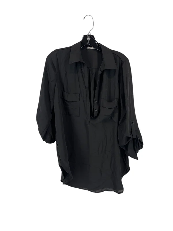 women's tops for those who want to stay on top of the latest fashion trends and wear pieces that are both stylish and on-trendTop Long Sleeve By Pleione In Black, Size: M