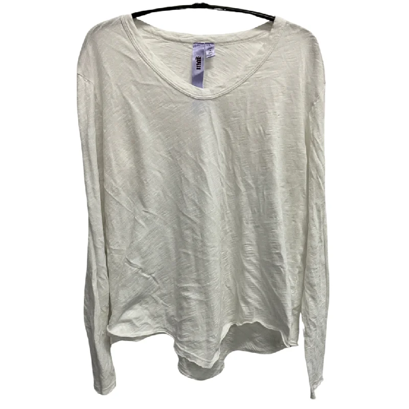 women's tops for fashion-conscious professionalsTop Long Sleeve Basic By Wilt In White, Size: M