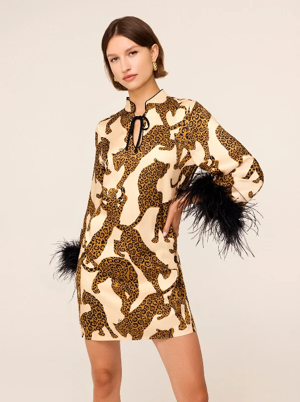 women's everyday dressesCarlotta Leopards Print Mini Dress