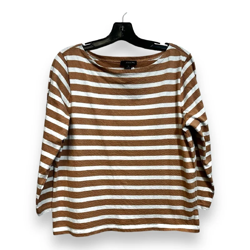 women's tops with sequin embellishmentsTop Long Sleeve By J. Crew In Striped Pattern, Size: M