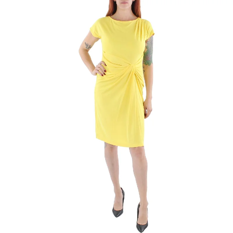 Neon DressLauren Ralph Lauren Womens Twist Front Mini Wear to Work Dress