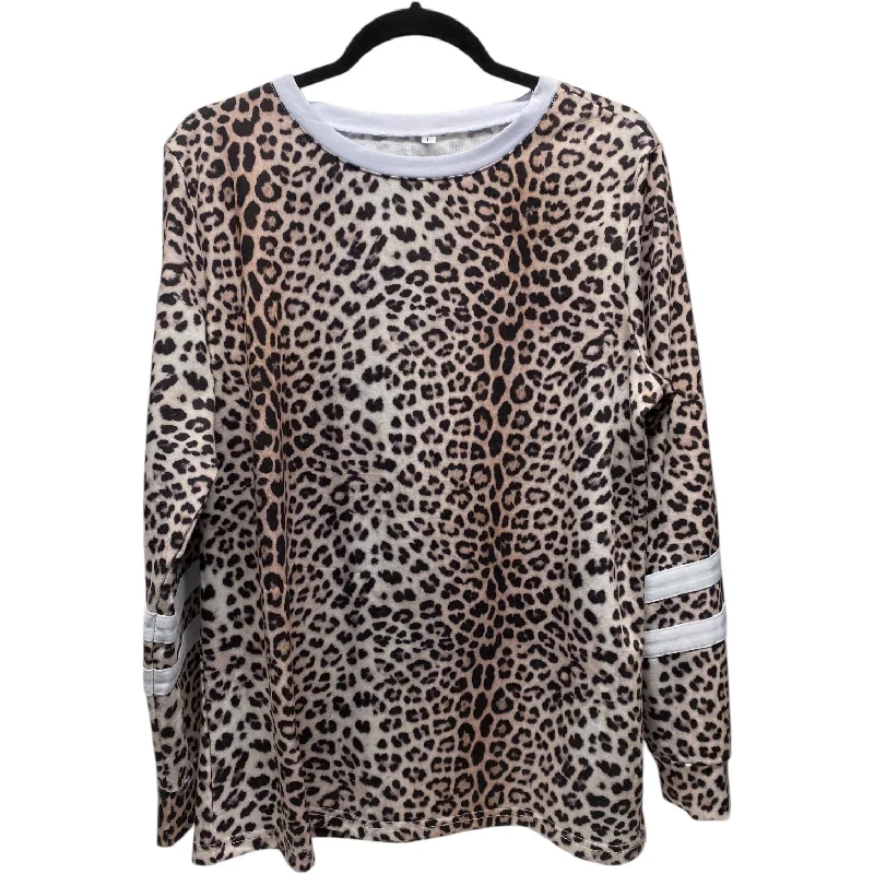 women's tops with floral printsTop Long Sleeve By Clothes Mentor In Animal Print, Size: L