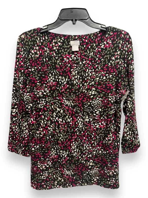 women's tops for smart casual looksTop Long Sleeve Basic By Chicos In Multi-colored, Size: M