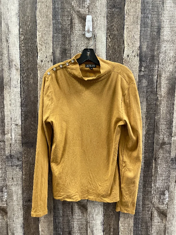 women's tops for those who appreciate subtle and muted tonesTop Long Sleeve By J. Crew In Gold, Size: Xl