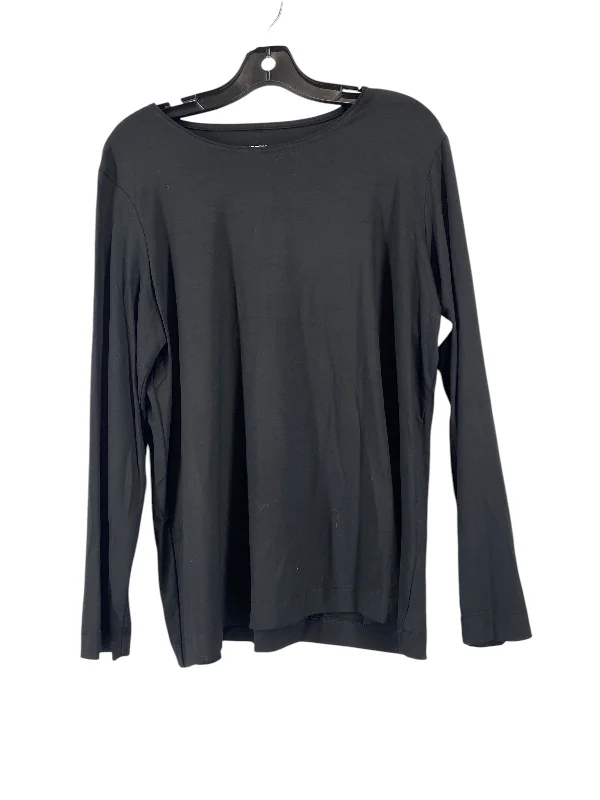 women's tops for black-tie affairsTop Long Sleeve Basic By Chicos In Black, Size: 2