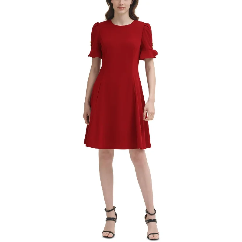 Minimalist DressDKNY Womens   Flounce Mini Fit & Flare Dress