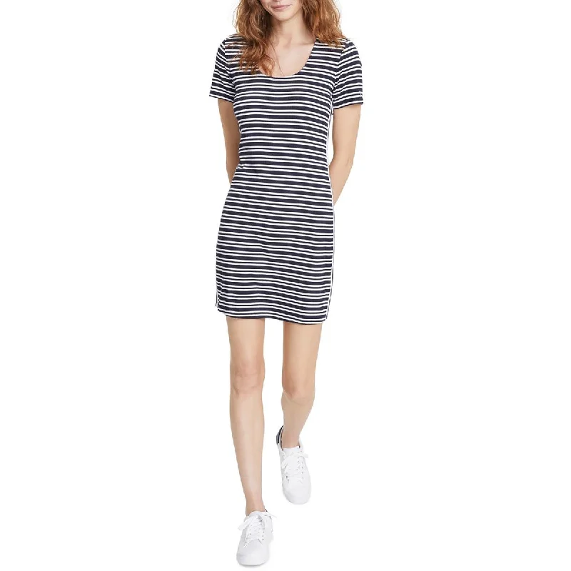 women's body-skimming dressesTommy Jeans Womens Striped Mini T-Shirt Dress