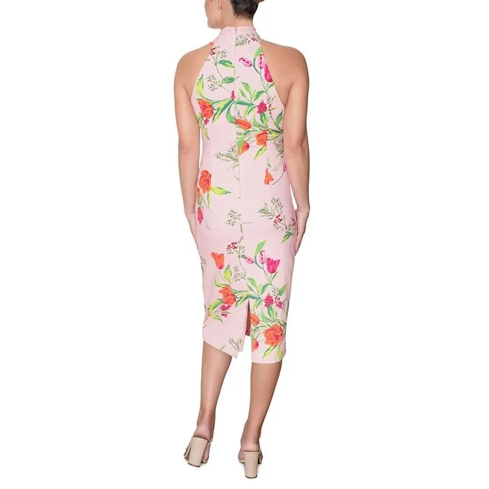 Plus-Size DressRachel Roy Women's Harland Floral Print Midi Dress Pink Size Small