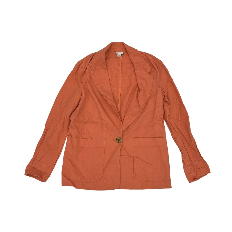 women's coats with geometric patternsORANGE BLAZER by A NEW DAY Size:XS