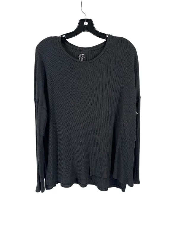 women's stylish topsTop Long Sleeve By Aerie In Black, Size: M