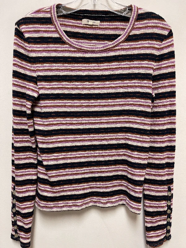 women's tops with built-in brasTop Long Sleeve By Madewell In Purple, Size: M