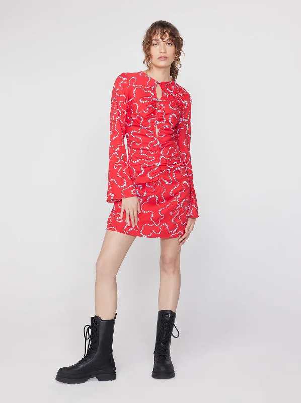 Tiered DressHelga Watermelon Trail Print Mini Dress