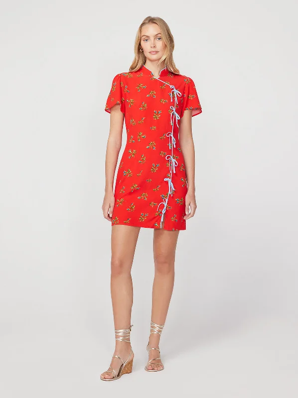 Ruffle DressHarlow Red Rosebud Mini Dress