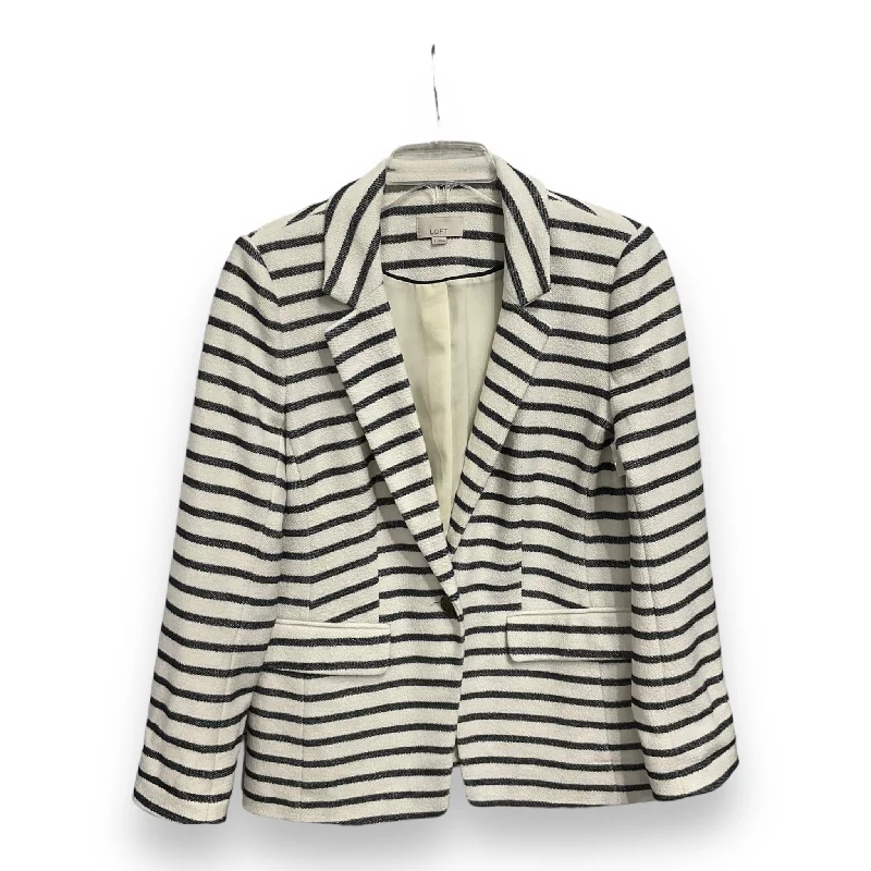 women's coats for snowboardingBlazer By Loft In Striped Pattern, Size: 6