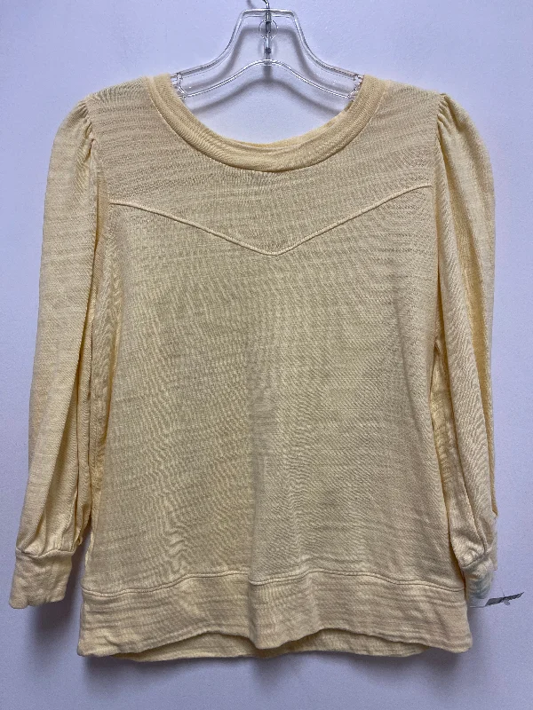 breathable women's tops for summerTop Long Sleeve By Loft In Yellow, Size: S