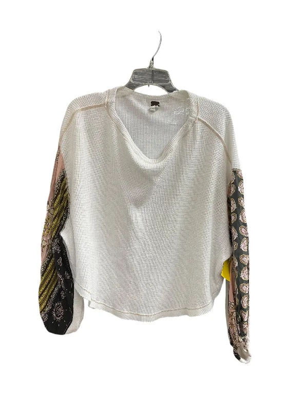 trendy women's topsTop Long Sleeve By We The Free In White, Size: Xs