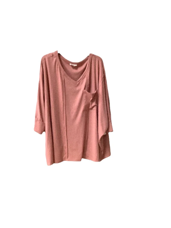 women's tops for those who want to add a bit of flair and personality to their looksTop Long Sleeve By Andree By Unit In Pink, Size: 2x