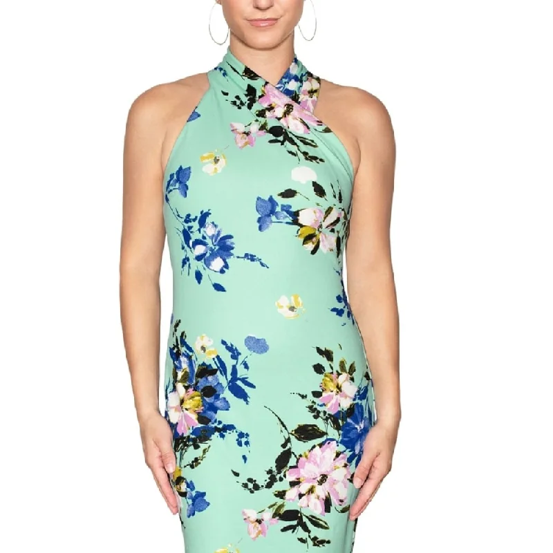 women's bespoke dressesRachel Roy Women's Harland Floral Print Midi Dress Blue Size X-Small