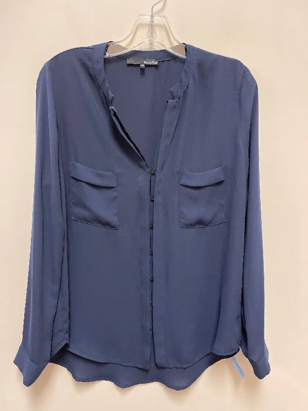 women's tops for those who want to create outfits that reflect their personal style and sense of fashionTop Long Sleeve By Ro & De In Blue, Size: S