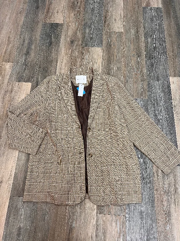 women's coats for boho-chic stylesBlazer By American Eagle In Plaid Pattern, Size: Xxl