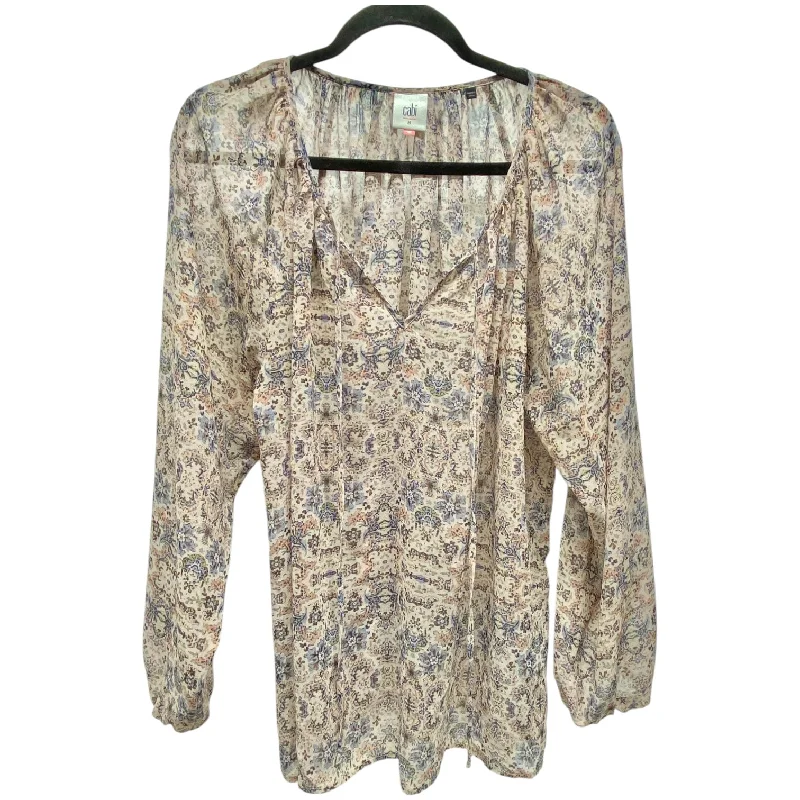 women's tops for those who refuse to compromise on styleTop Long Sleeve By Cabi In Floral Print, Size: M