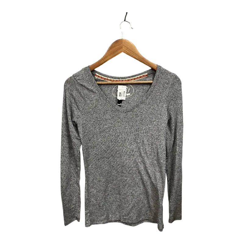 women's tops for layeringTop Long Sleeve By Poof In Grey, Size: S