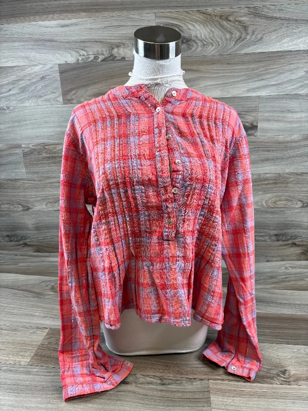 women's tops for those who appreciate subtle and muted tonesTop Long Sleeve By Natural Life In Orange & Purple, Size: Xs