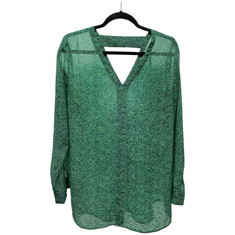 women's tops for those who want to create stylish and put-together outfits without spending a fortuneTop Long Sleeve By Cabi In Blue & Green, Size: M