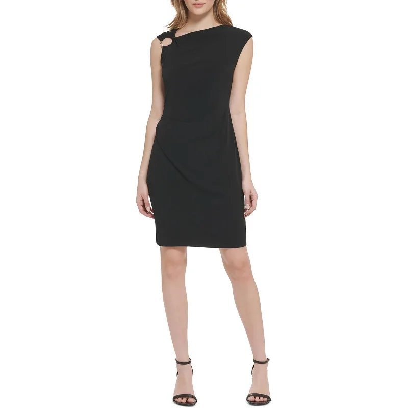 women's ethical fashion dressesCalvin Klein Womens Ruched Mini Sheath Dress