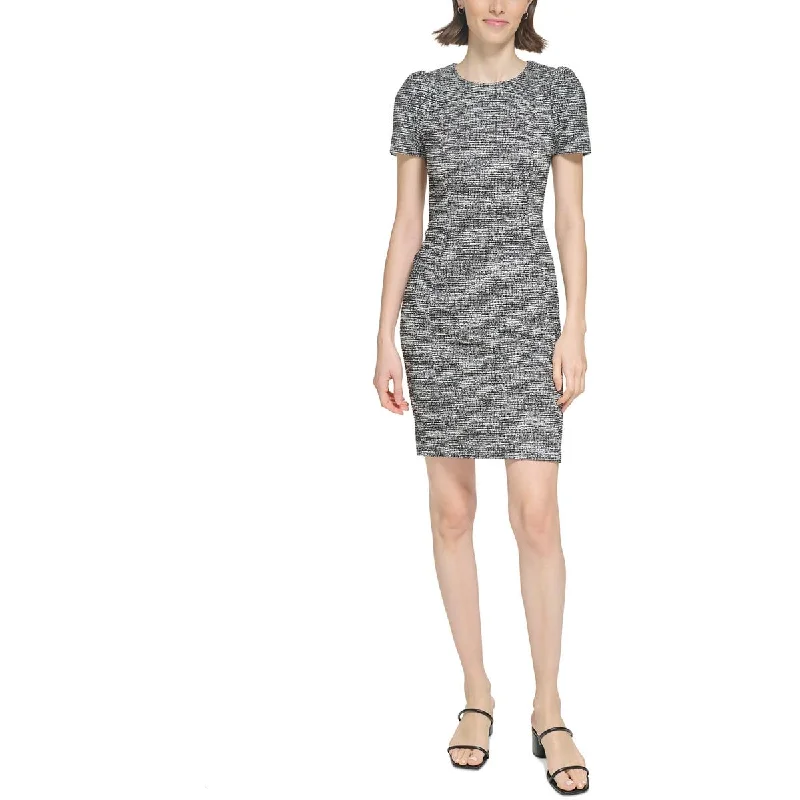 Flowy DressCalvin Klein Womens Tweed Mini Wear To Work Dress