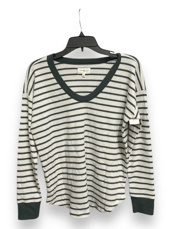 women's tops for smart casual looksTop Long Sleeve By Lou And Grey In Striped Pattern, Size: Xs