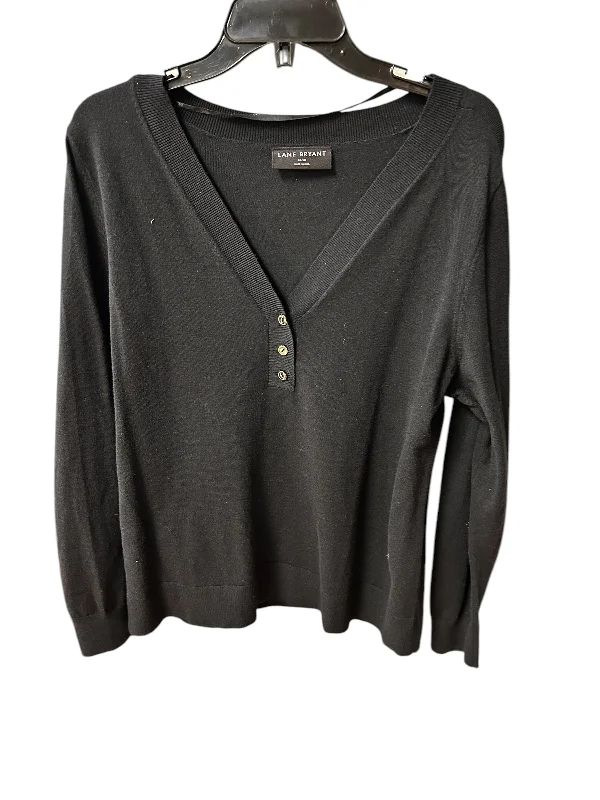 women's tops for those who want to create outfits that are both unique and memorableTop Long Sleeve By Lane Bryant In Black, Size: 18