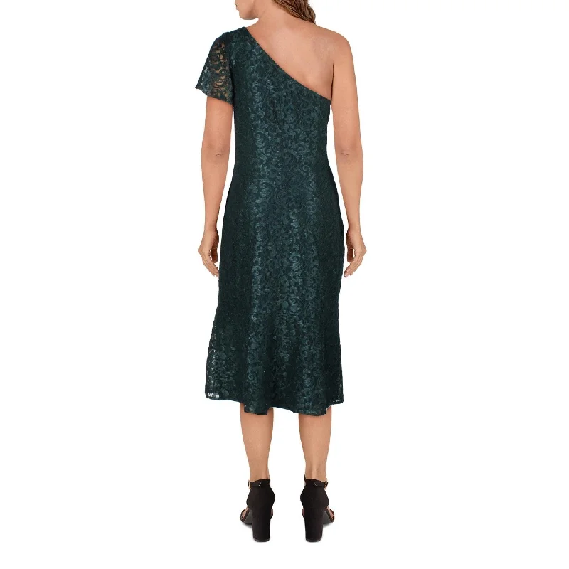 Crepe DressLauren Ralph Lauren Women's Aven Lace Cocktail Midi Dress Dark Green Size 6