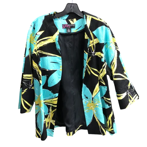 women's coats with velvet finishesBlazer By Peck And Peck In Turquoise, Size: Xl