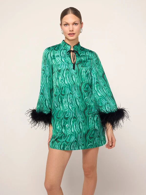 Bridesmaid DressCarlotta Malachite Print Mini Dress