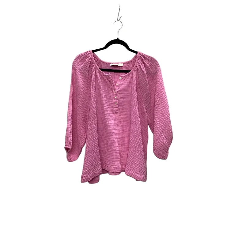 women's tops for those who want to create outfits that reflect their personal style and sense of fashionTop Long Sleeve By Loft In Pink, Size: Xxl