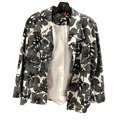 sustainable women's coatsBlazer By Cynthia Rowley In Black & White, Size: Petite L