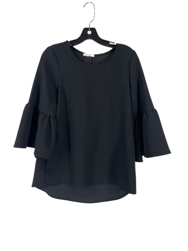 women's tops for smart casual looksTop Long Sleeve By Pleione In Black, Size: S