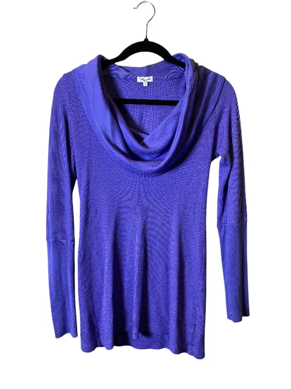 women's tops in solid colorsTop Long Sleeve By Splendid In Purple, Size: S