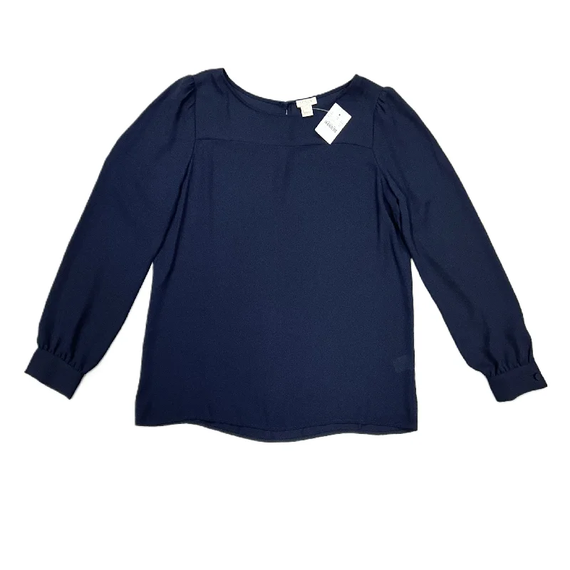 women's tops that offer a perfect blend of style, comfort, and affordabilityBlouse Long Sleeve By J. Crew In Navy, Size: Xs