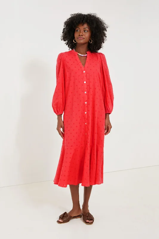 Tiered DressRosso Red Leila Maxi Dress