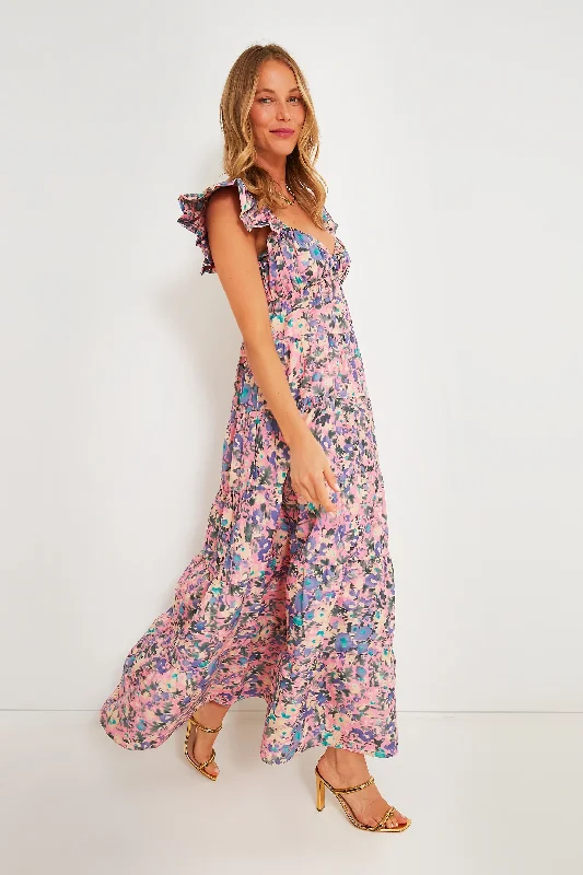 Velveteen DressPink Floral Sheridan Maxi Dress