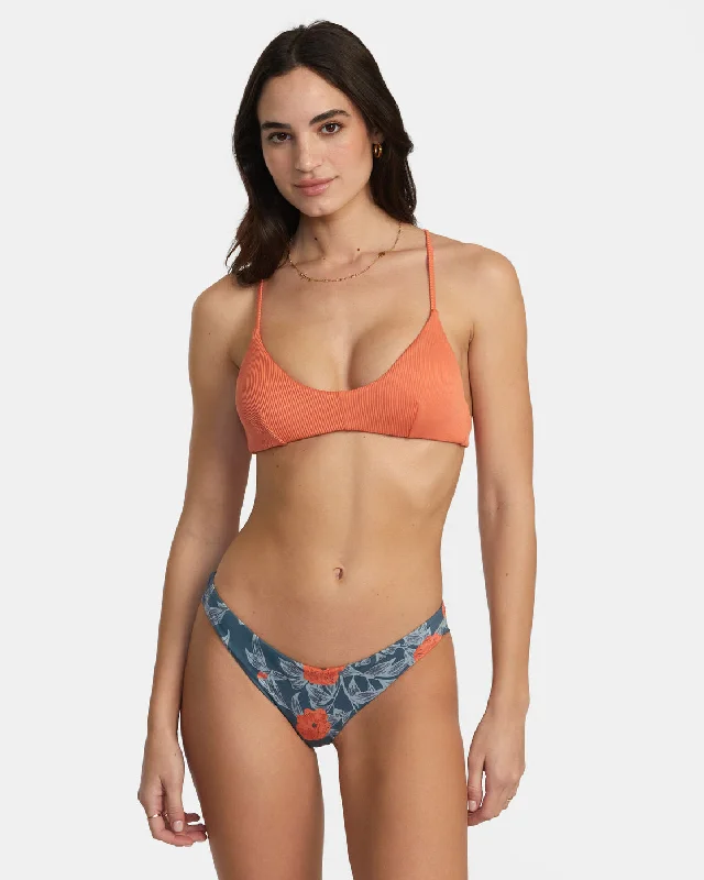 Mix-and-Match Bikini FemaleCross Back Tie Bralette Bikini Top - Peach