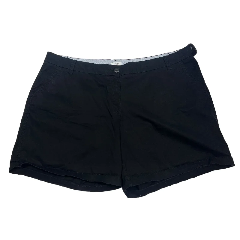 women's workout shortsBlack Shorts Crown And Ivy, Size 2x