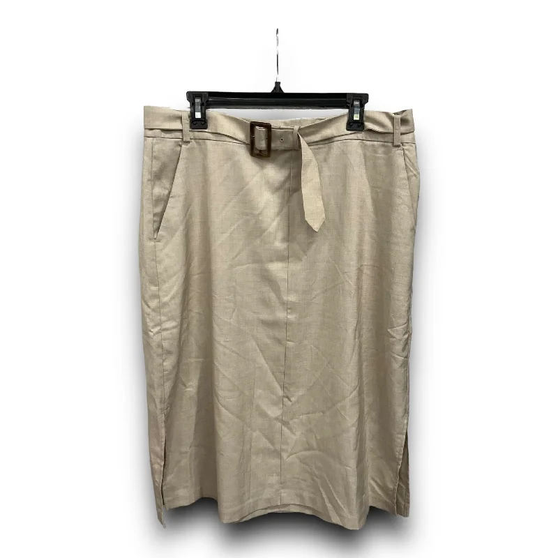 women's lightweight linen skirts for warm weatherBeige Skirt Midi Banana Republic, Size Xl