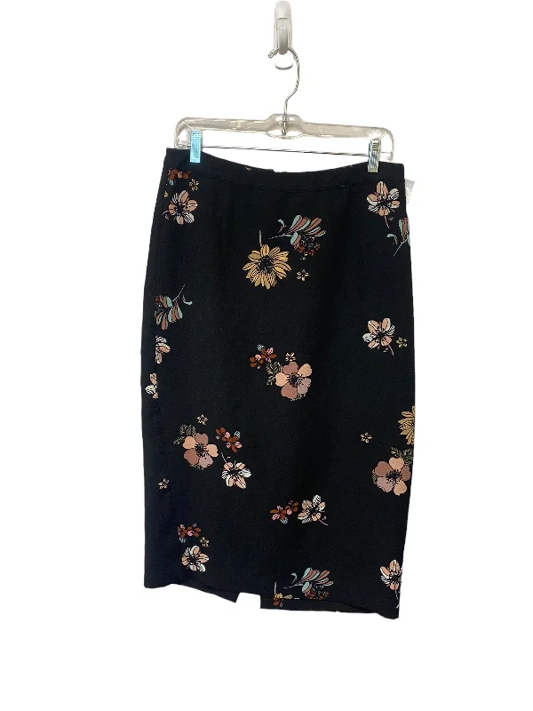 women's floral pleated skirtsBlack Skirt Midi Who What Wear, Size 10