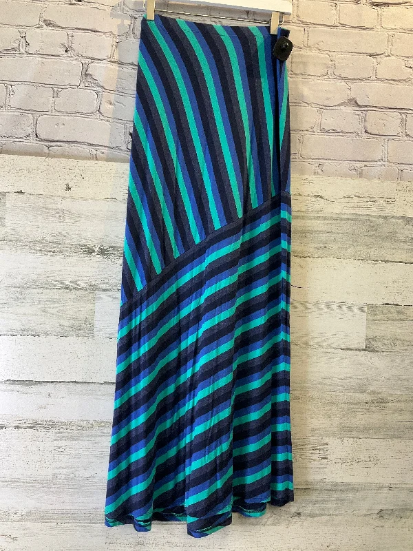 women's wrap skirtsBlue & Green Skirt Maxi Matty M, Size 8