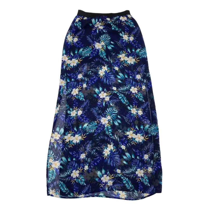 women's floral pleated skirtsBlue Skirt Maxi H&m, Size 2