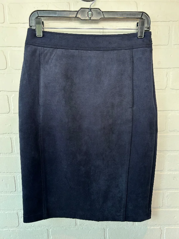 women's flowy skirtsBlue Skirt Midi Loft, Size 2