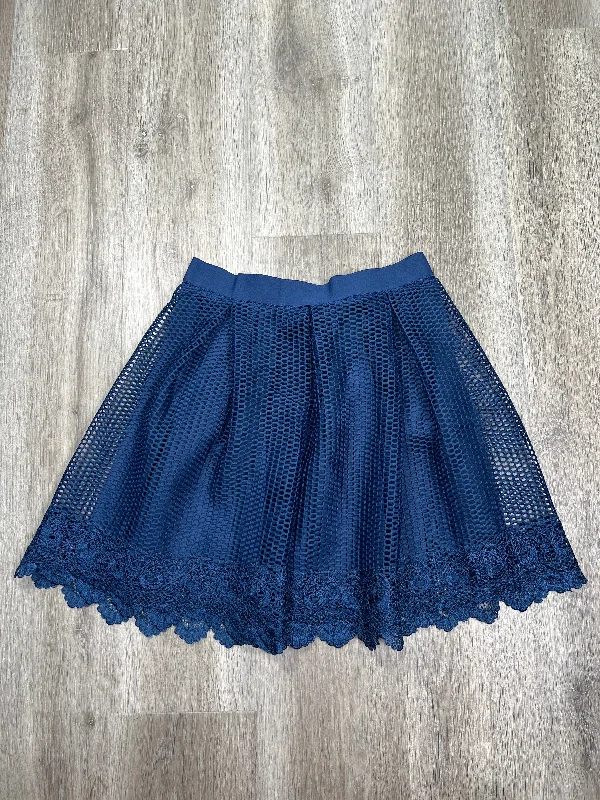 women's elegant skater skirtsBlue Skirt Mini & Short Alya, Size M